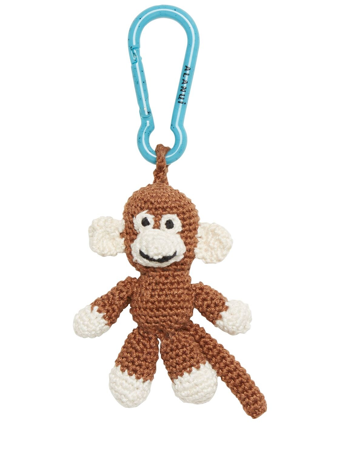 Alanui Monkey Cotton Crochet Key Holder In Brown