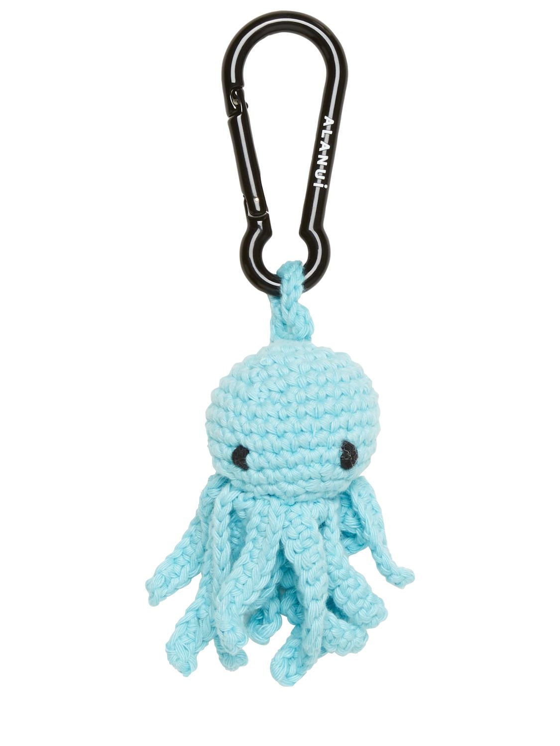 Alanui Octopus Cotton Crochet Key Holder In Blue,multi
