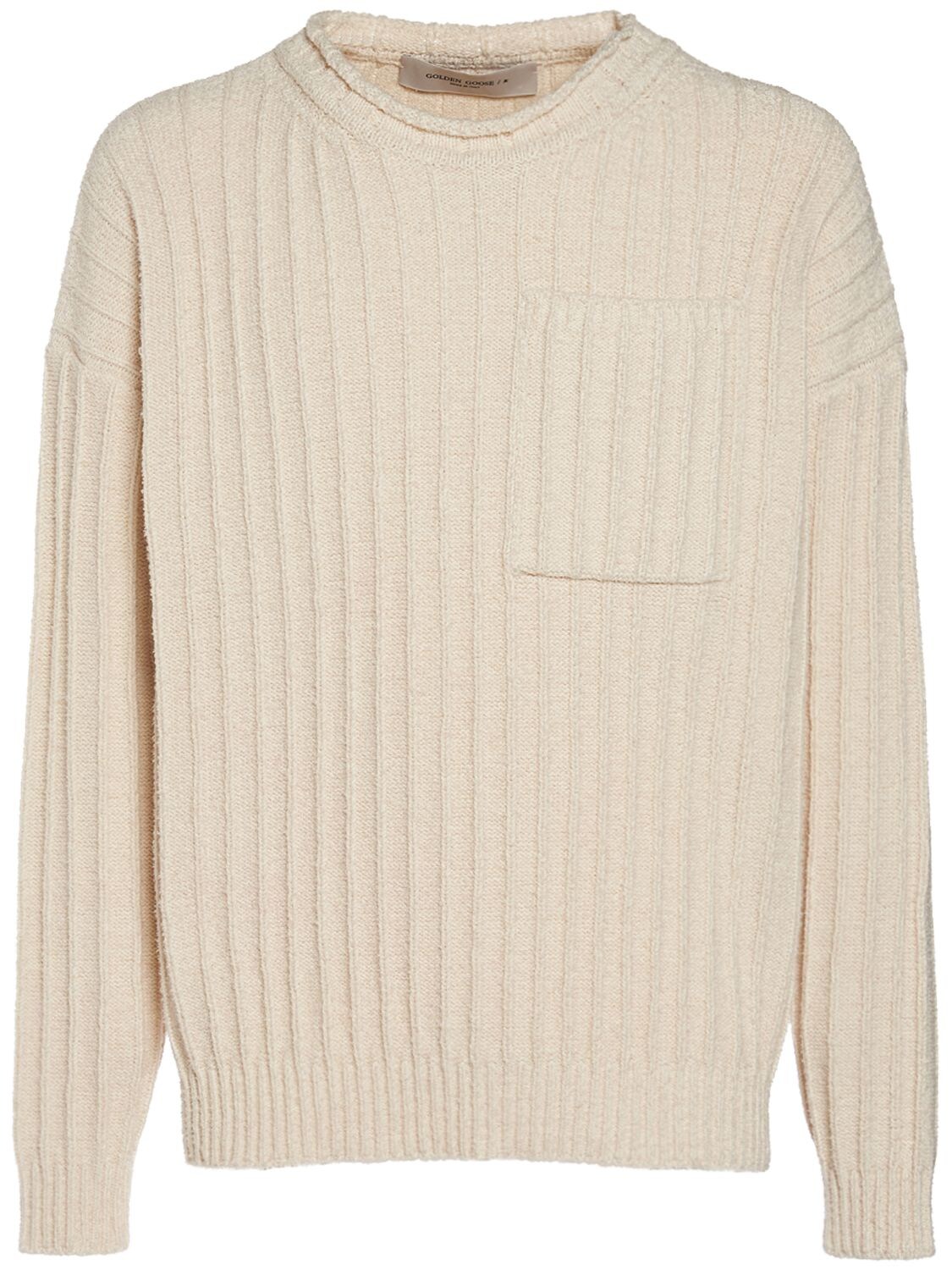 GOLDEN GOOSE BOXY COTTON KNIT SWEATER