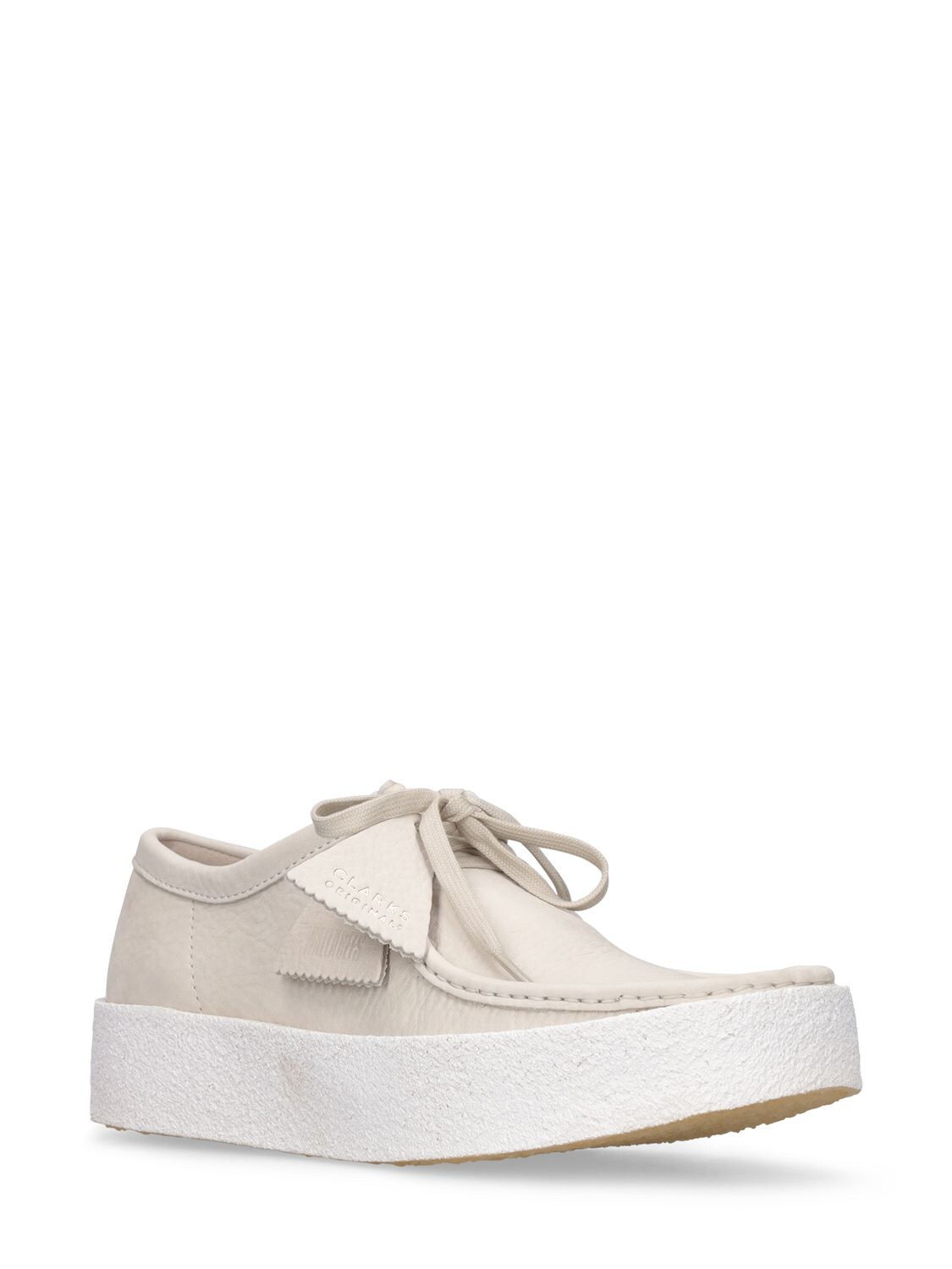 Shop Clarks Originals Wallabe Cup Lace-up Shoes In White