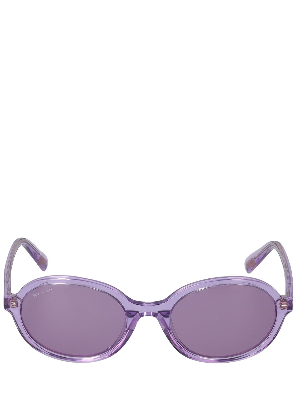 BY FAR VELVET ROUND ACETATE SUNGLASSES