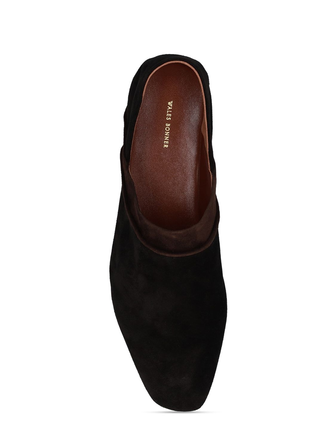 Shop Wales Bonner Babouche Suede Loafers In Black