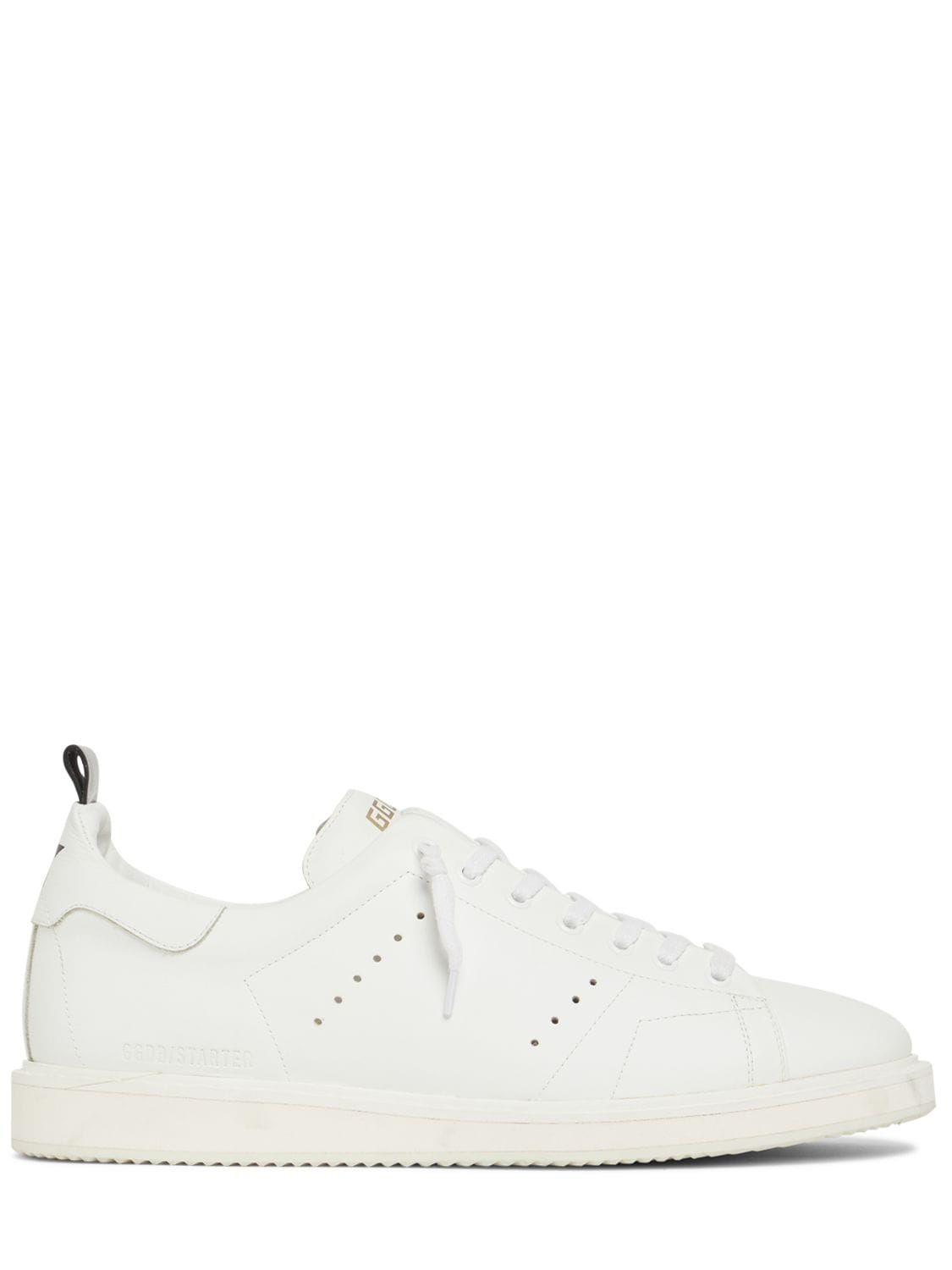Golden Goose Starter Leather Sneakers In Optic White