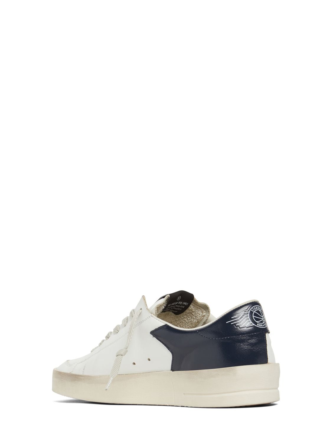 Shop Golden Goose Stardan Leather & Suede Sneakers In White,black