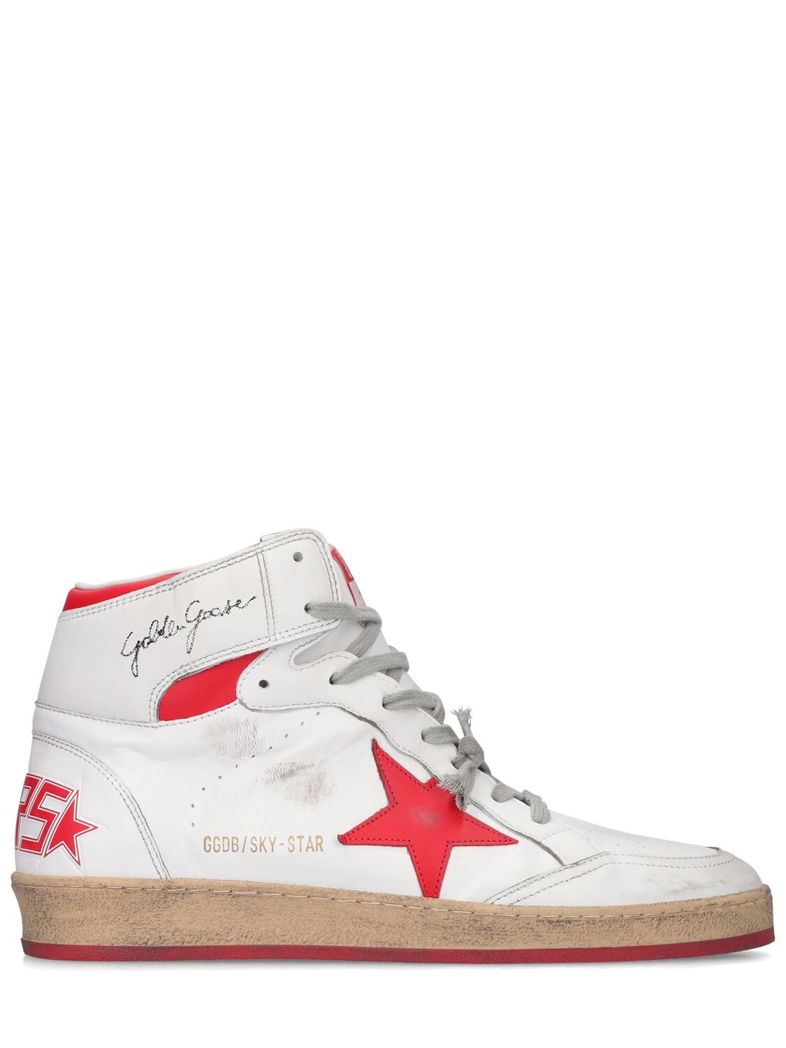 GOLDEN GOOSE SKY STAR LEATHER SNEAKERS