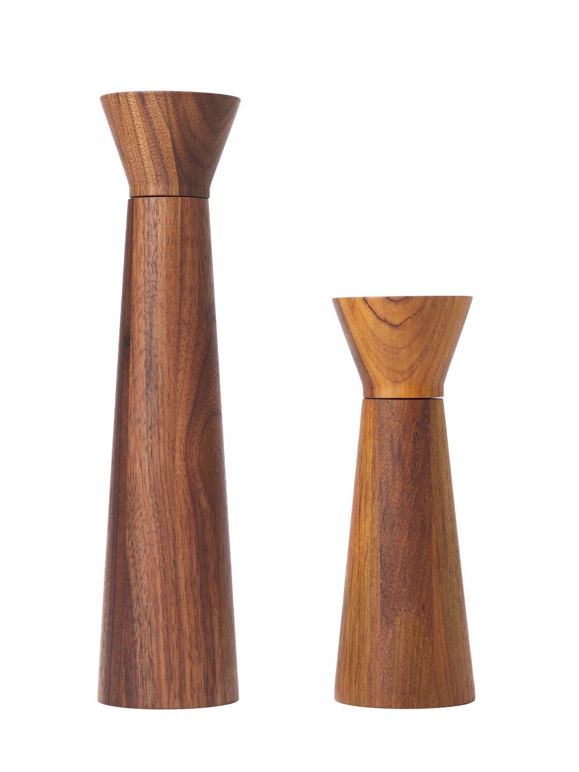 THE CONRAN SHOP Walnut and Teak Wood Salt and Pepper Grinder Set