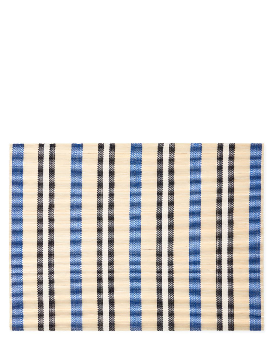 The Conran Shop Set Of 4 Le Sol Bamboo Placemats In Blue
