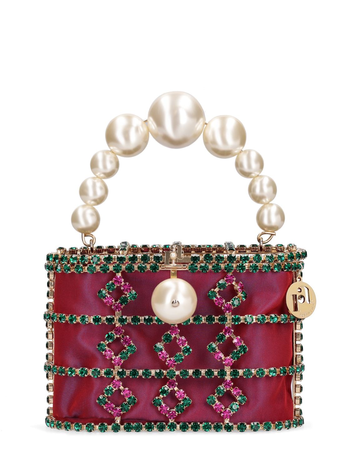 Rosantica Holli Embellished Bag In Fuchsia,green