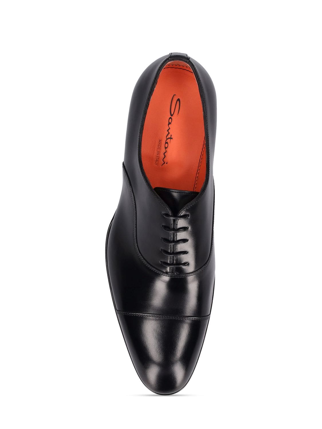 Shop Santoni Racer Leather Derby Shoes In Black