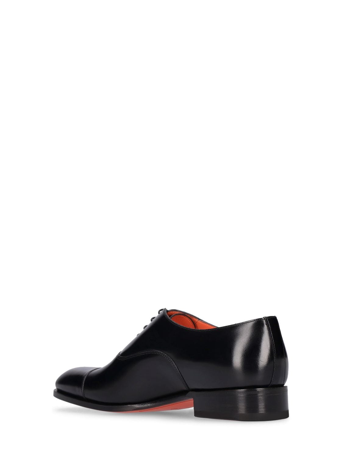 Shop Santoni Racer Leather Derby Shoes In Black