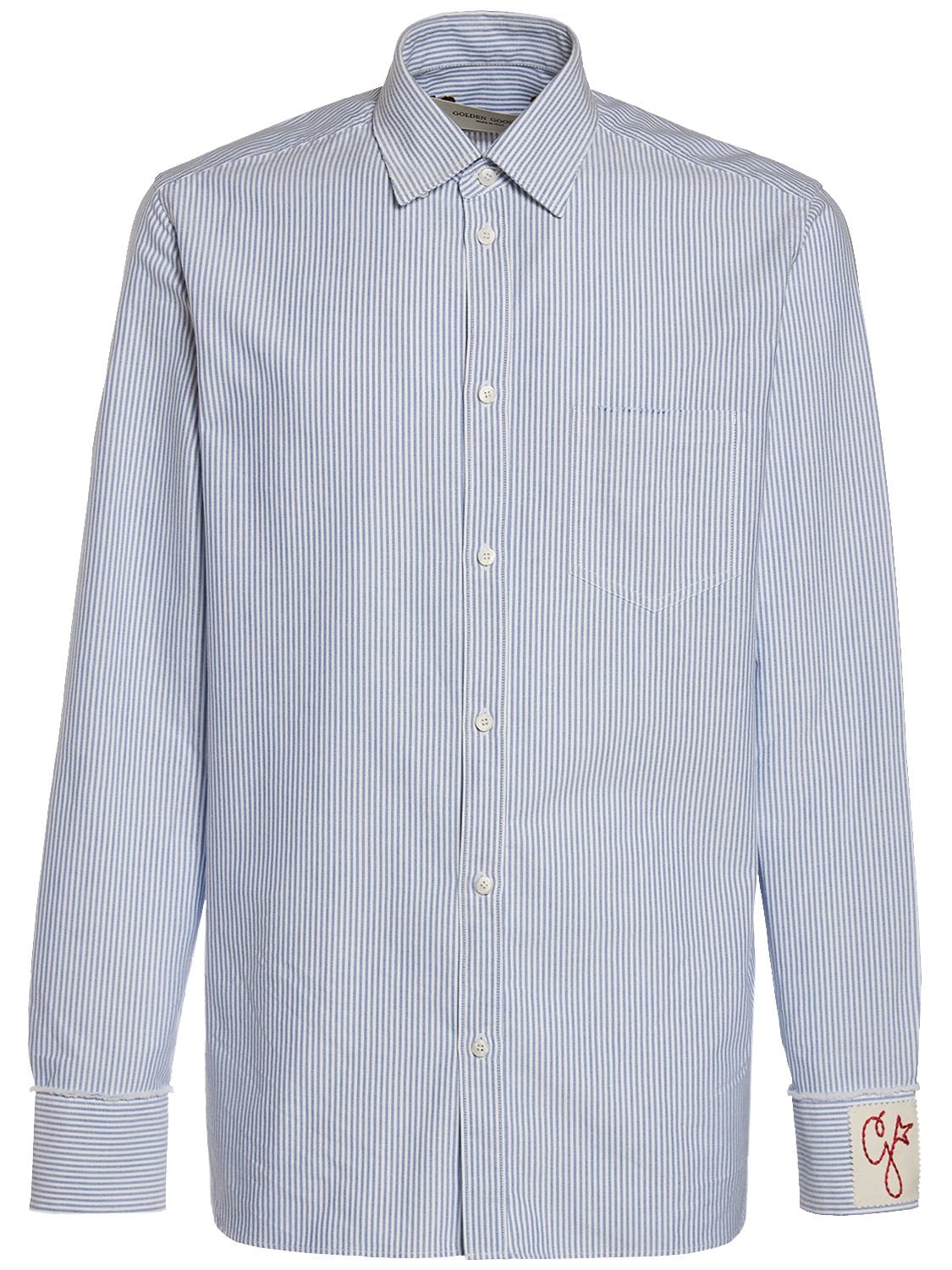 chemise regular en coton oxford à rayures