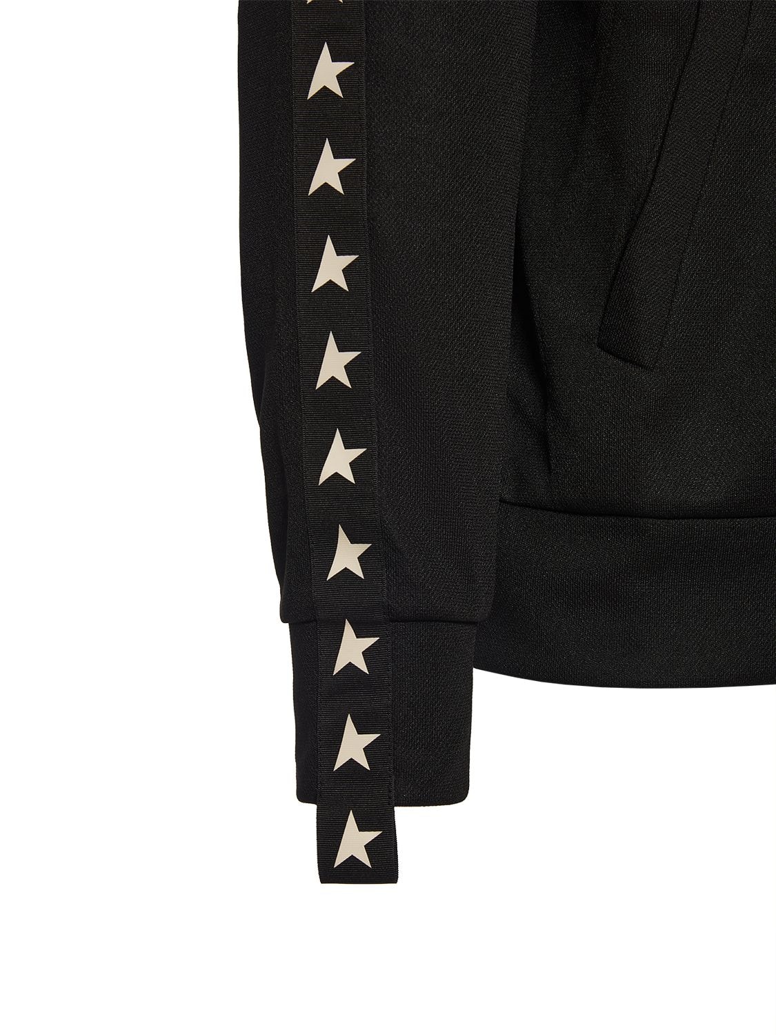 Shop Golden Goose Star Logo Jersey Track Jacket In Black,white