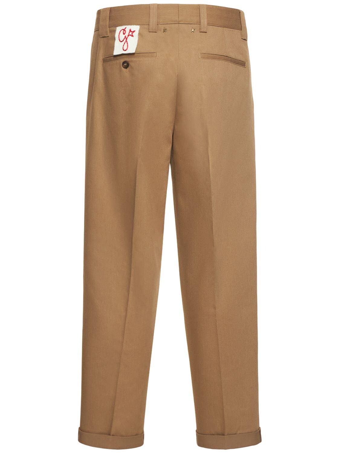 Shop Golden Goose Skate Comfort Cotton Chino Pants In Beige