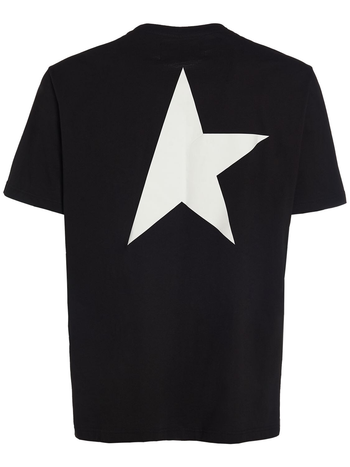 Shop Golden Goose Logo Cotton Jersey T-shirt In Black