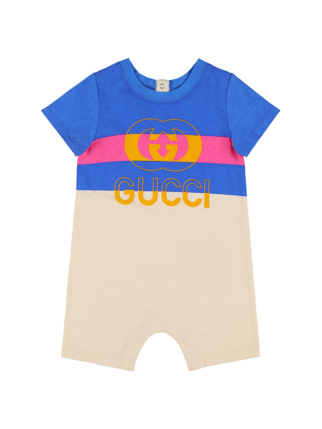 Terzijde Interactie schuld Gucci Multicolor Romper For Baby Boy With Logo | ModeSens