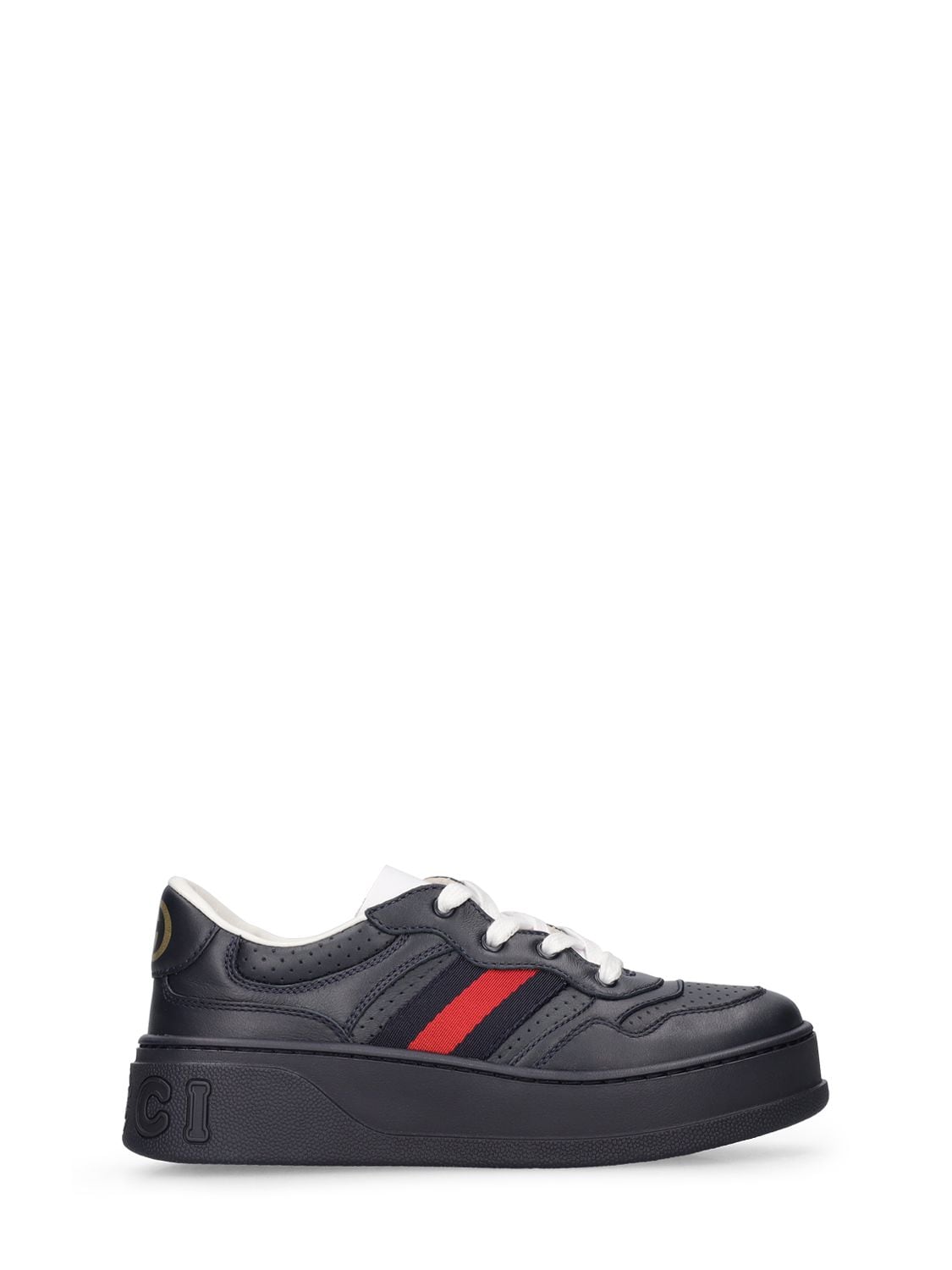 Gucci Kids' Leather Sneakers In Blue