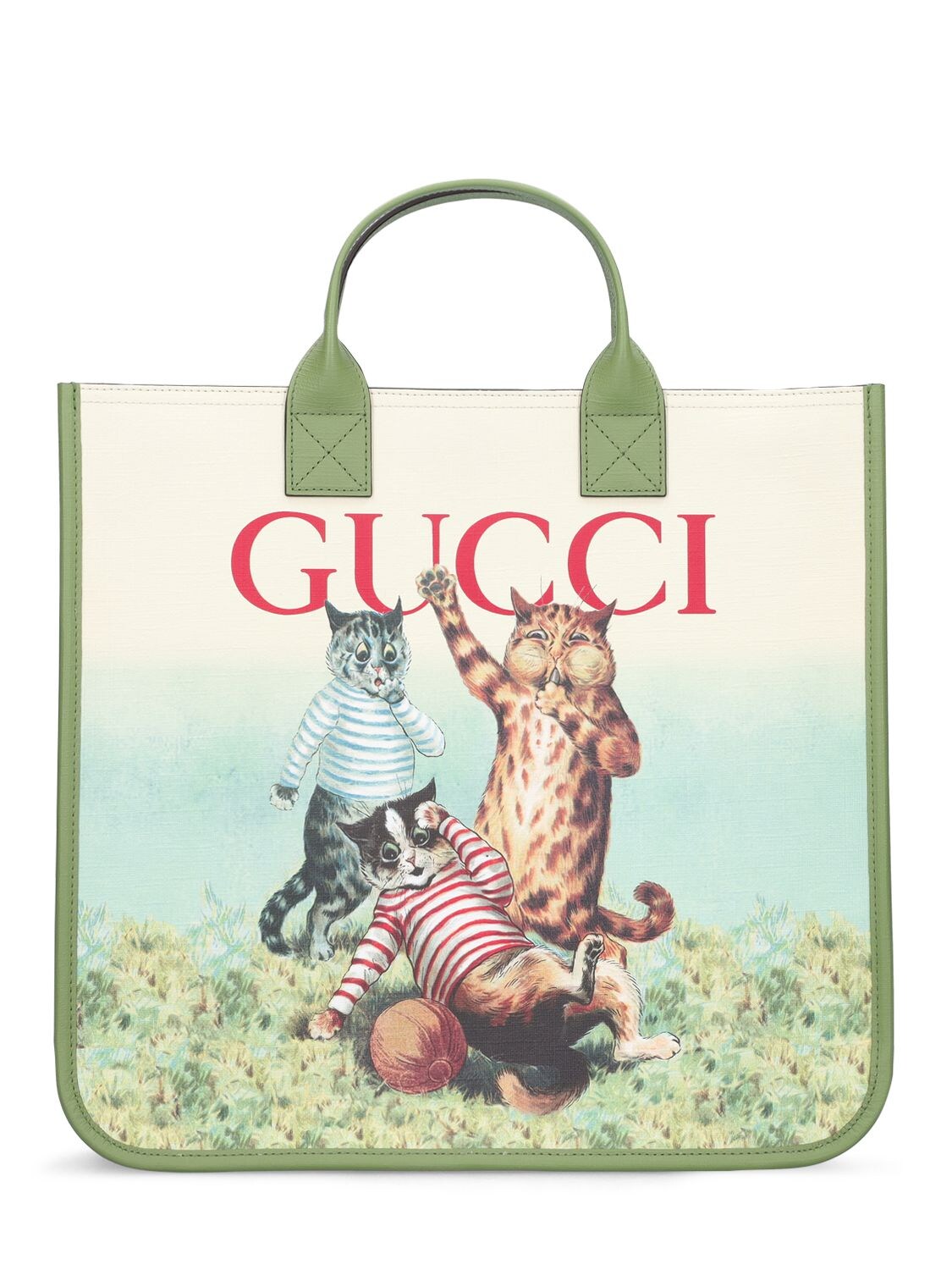 Gucci Kids' Printed Canvas Tote Bag In Multicolor