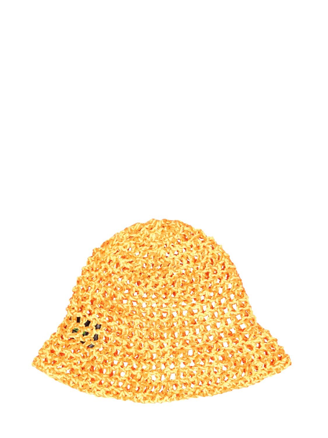 Crochet Raffia Bucket Hat – MEN > ACCESSORIES > HATS
