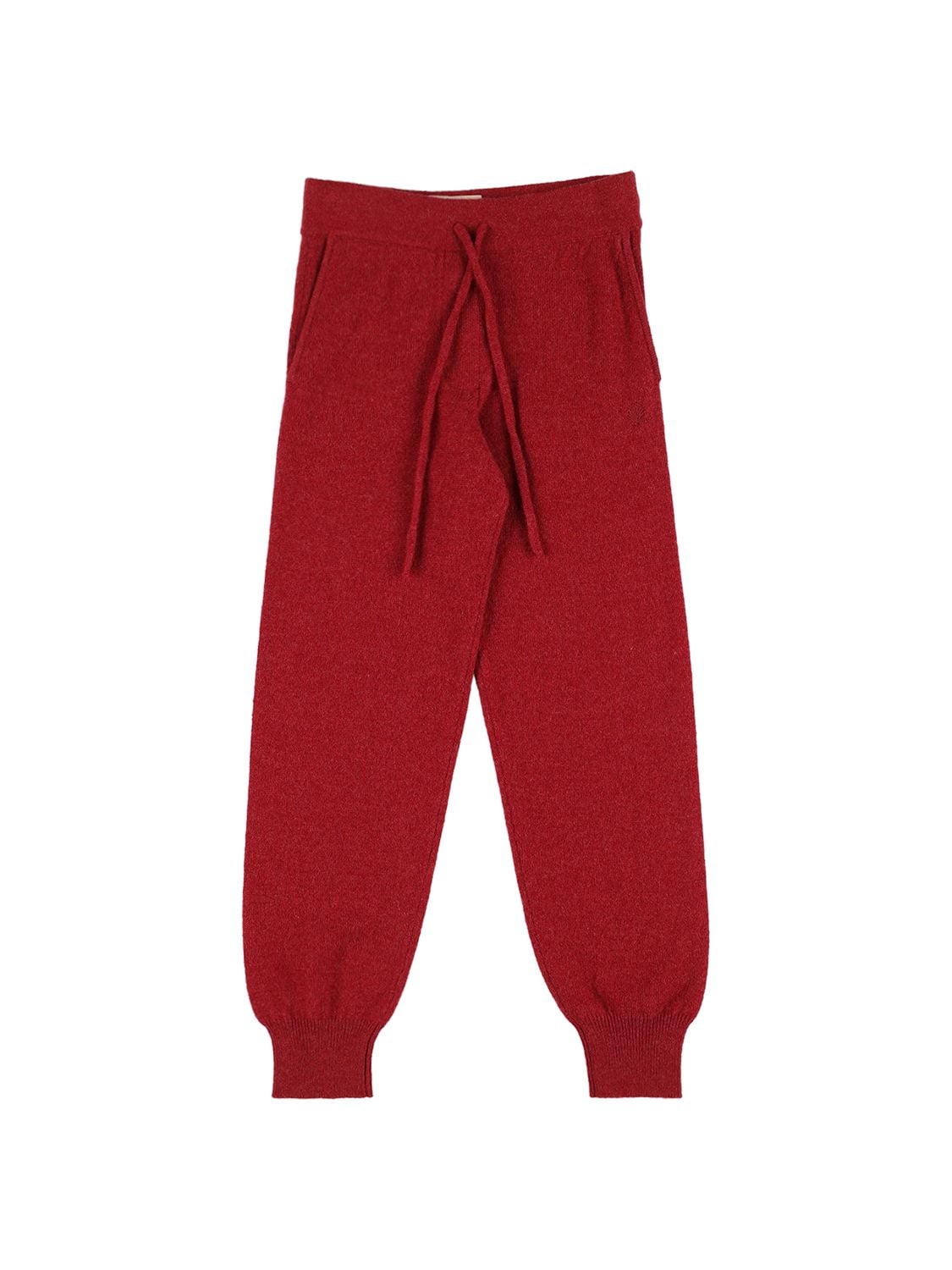 Loulou Studio Kids' Cashmere Knit Jogging Pants In Bordeaux