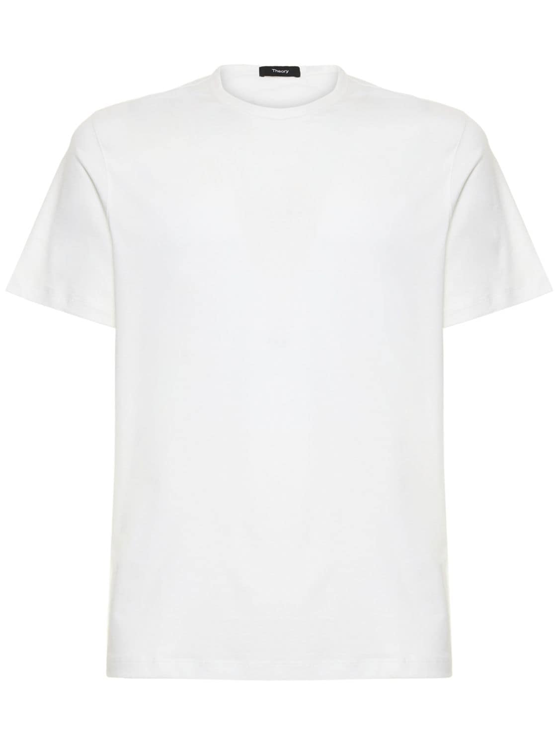 Theory Cotton Luxe S/s T-shirt In White