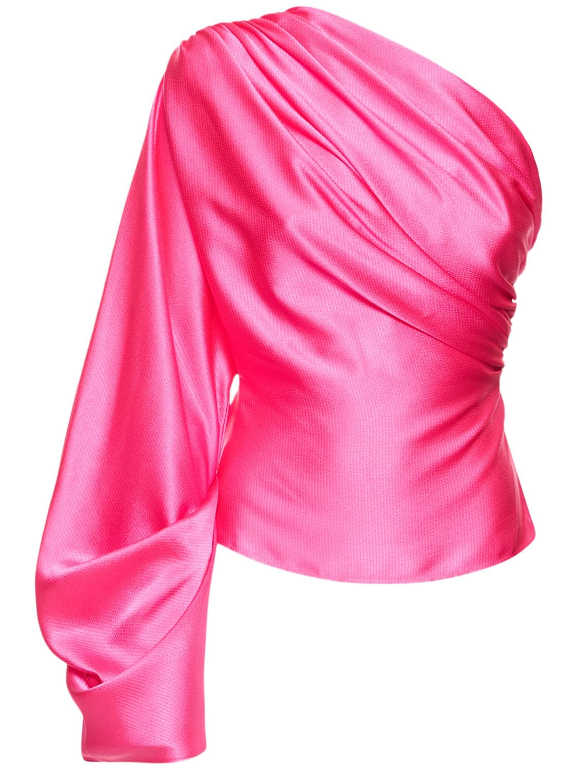Tessa Satin One Sleeved Top – WOMEN > CLOTHING > TOPS
