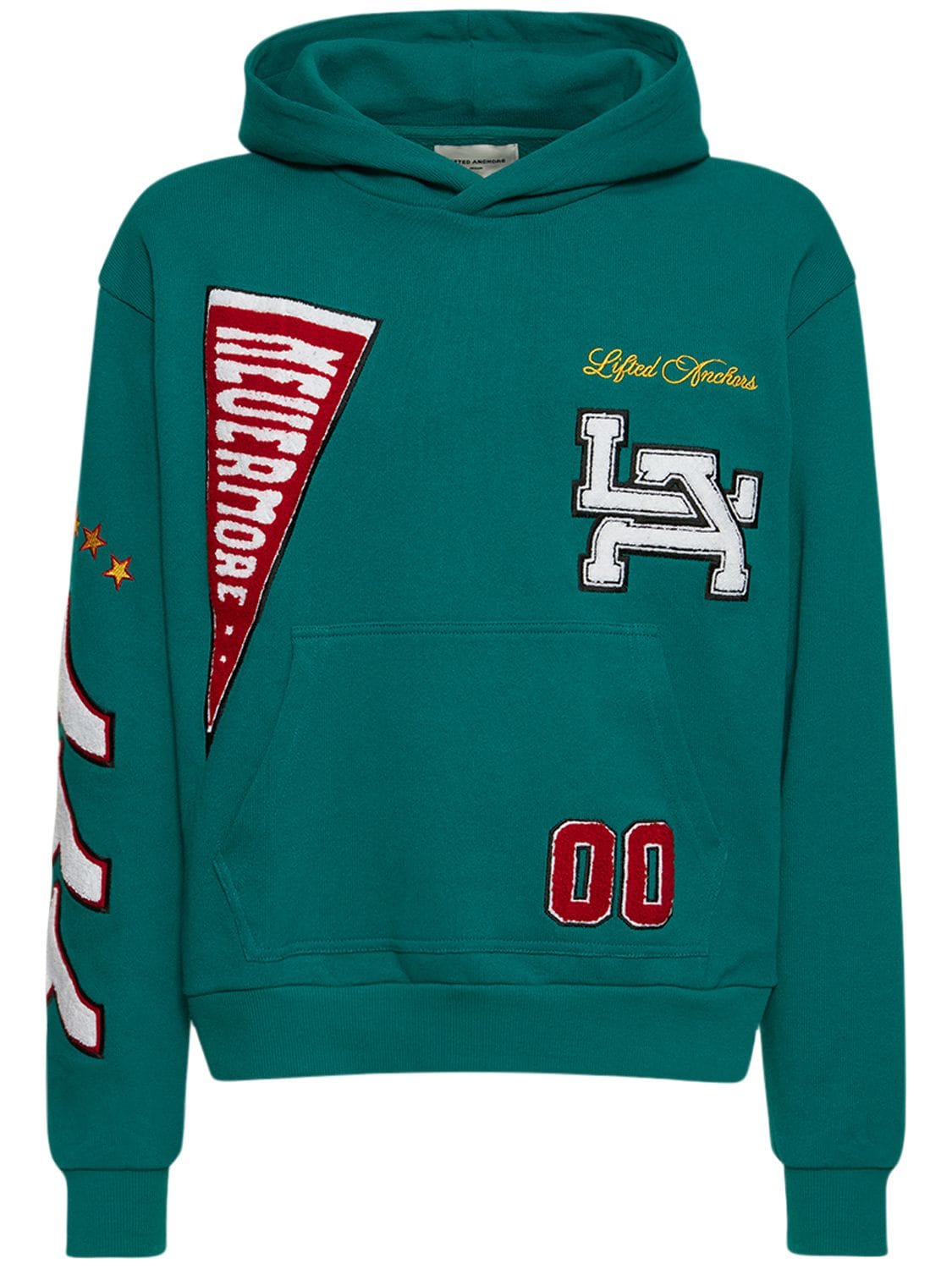 Lifted Anchors Homecoming Hoodie W/ Patches In Green