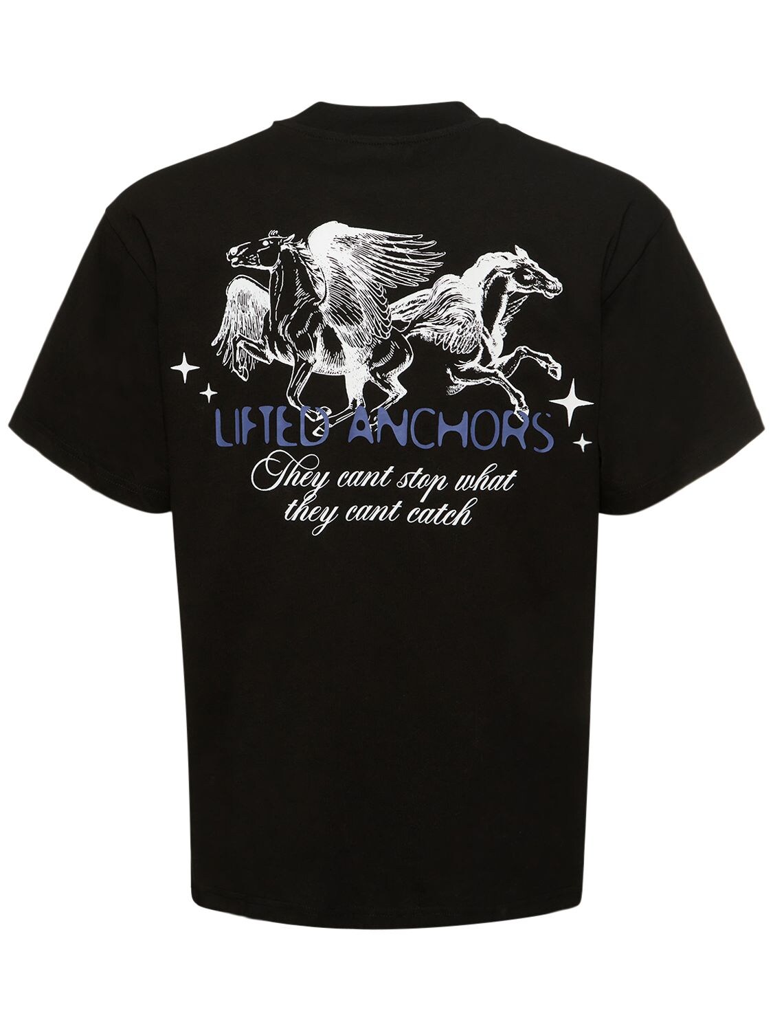 Lifted Anchors Pegasus Printed T-shirt In Black