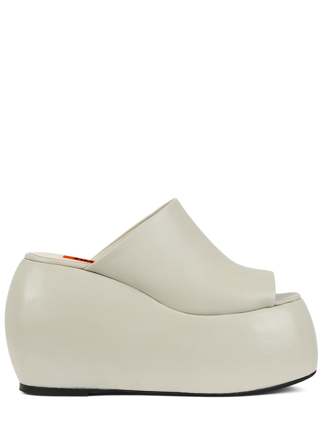 100mm Bubble Leather Wedges – WOMEN > SHOES > WEDGES