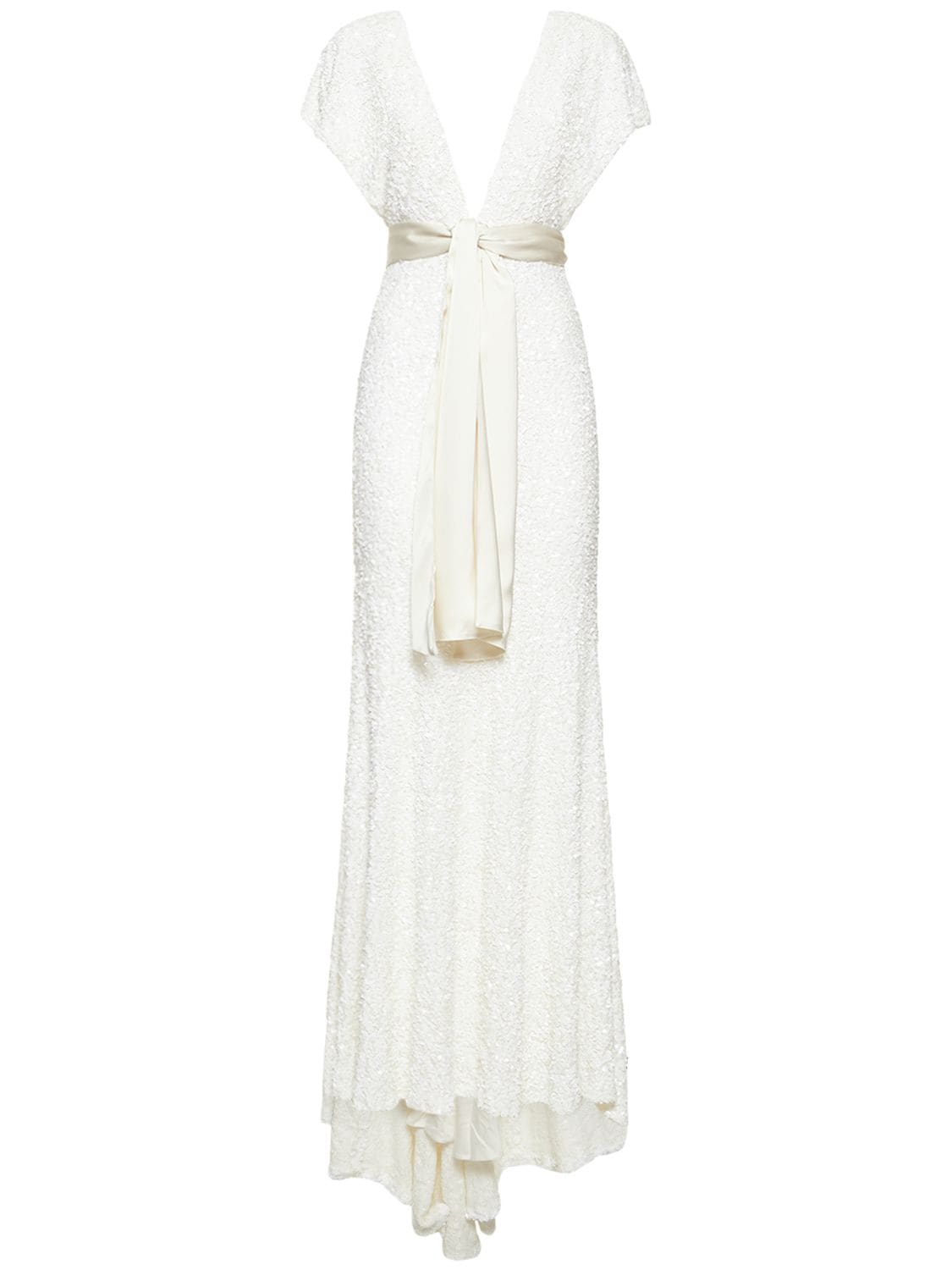 Rotate Birger Christensen Adriana Embellished Maxi Dress In White