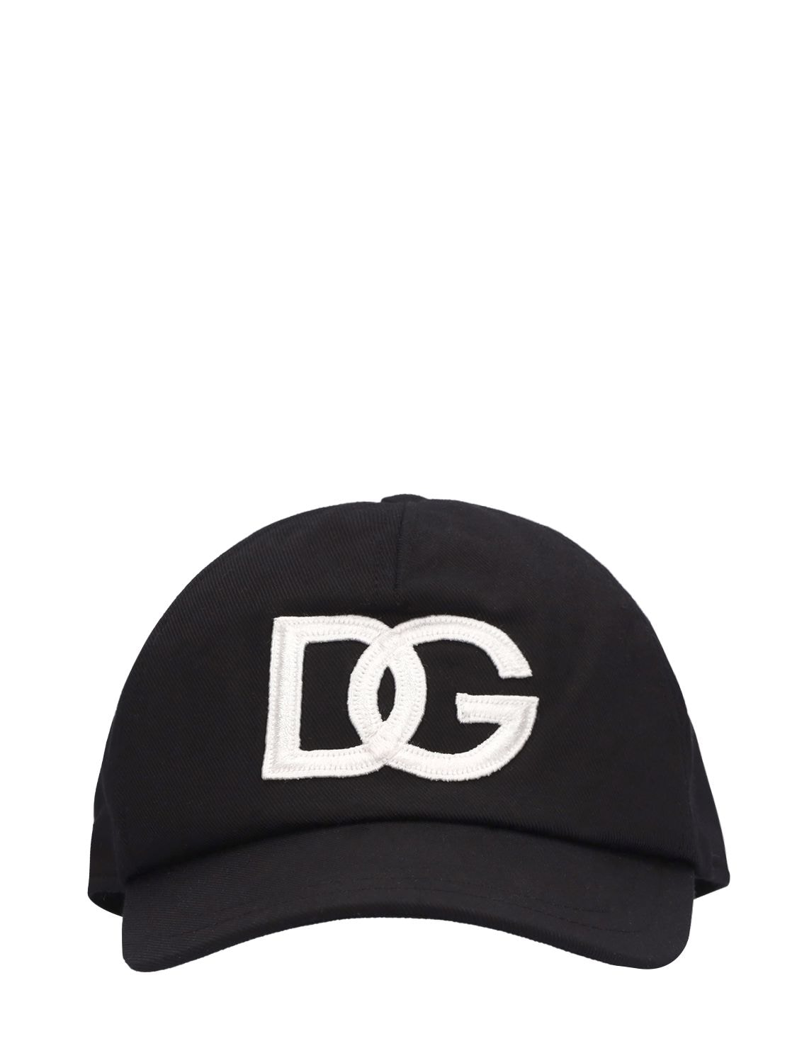 Dolce & Gabbana Kids' Logo Cotton Baseball Hat In Black