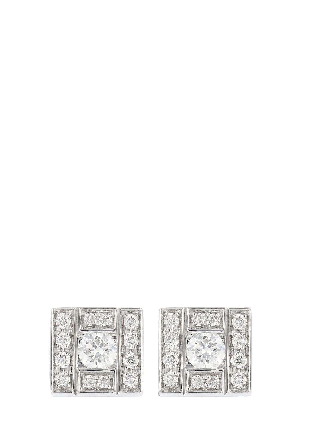 Damiani Belle Epoque Square Diamond Earrings