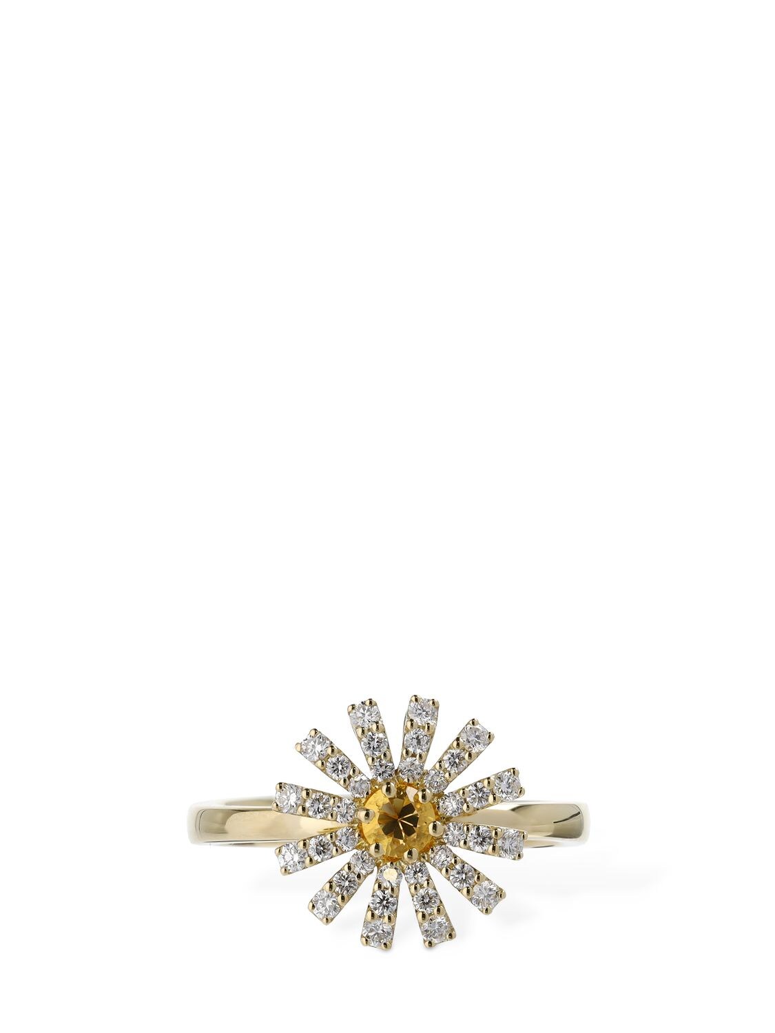 Shop Damiani Margherita Citrine & Diamond Ring In Gold,diamond