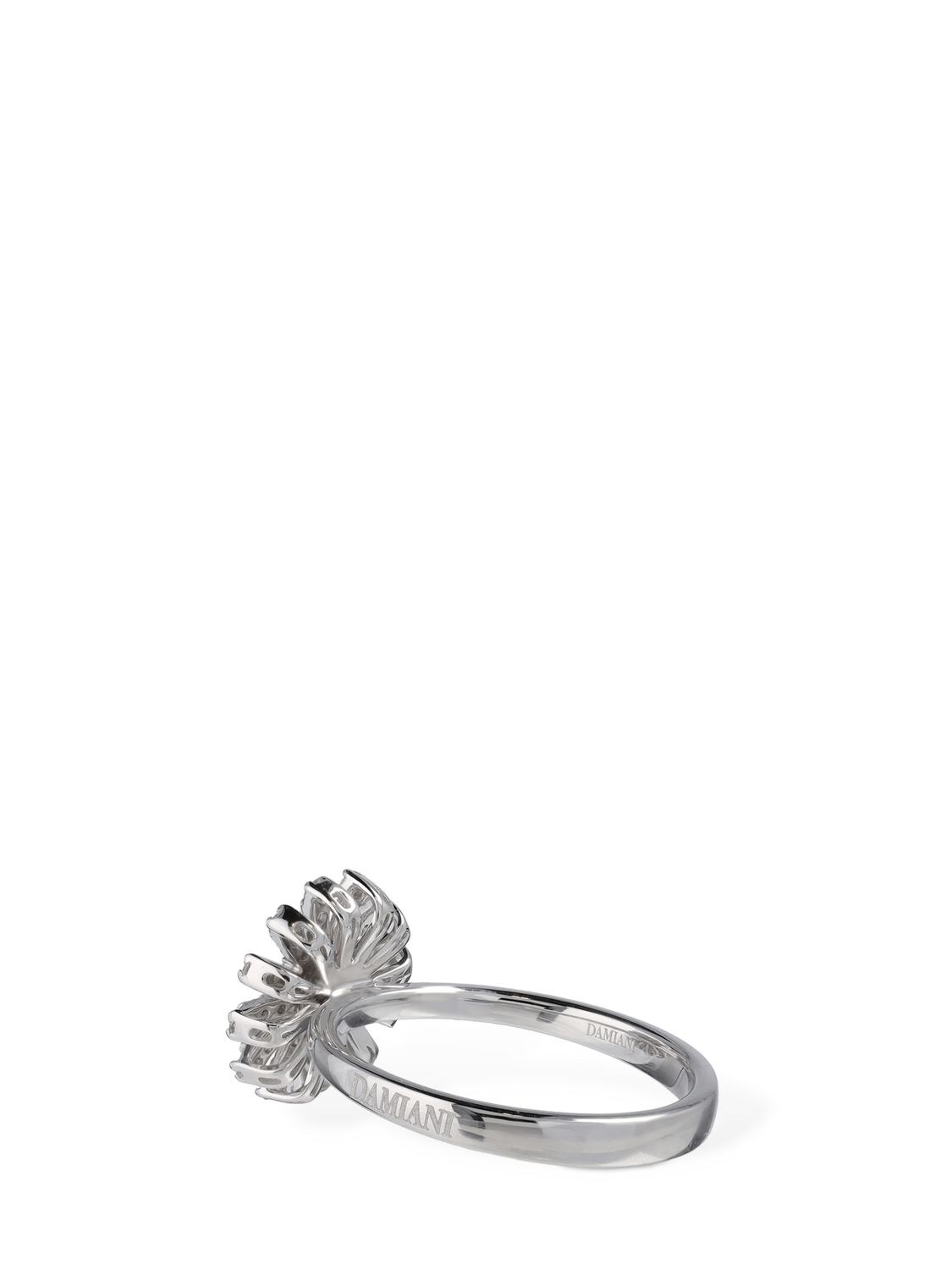 Shop Damiani Margherita 18kt Gold & Diamond Ring In Silver,diamond