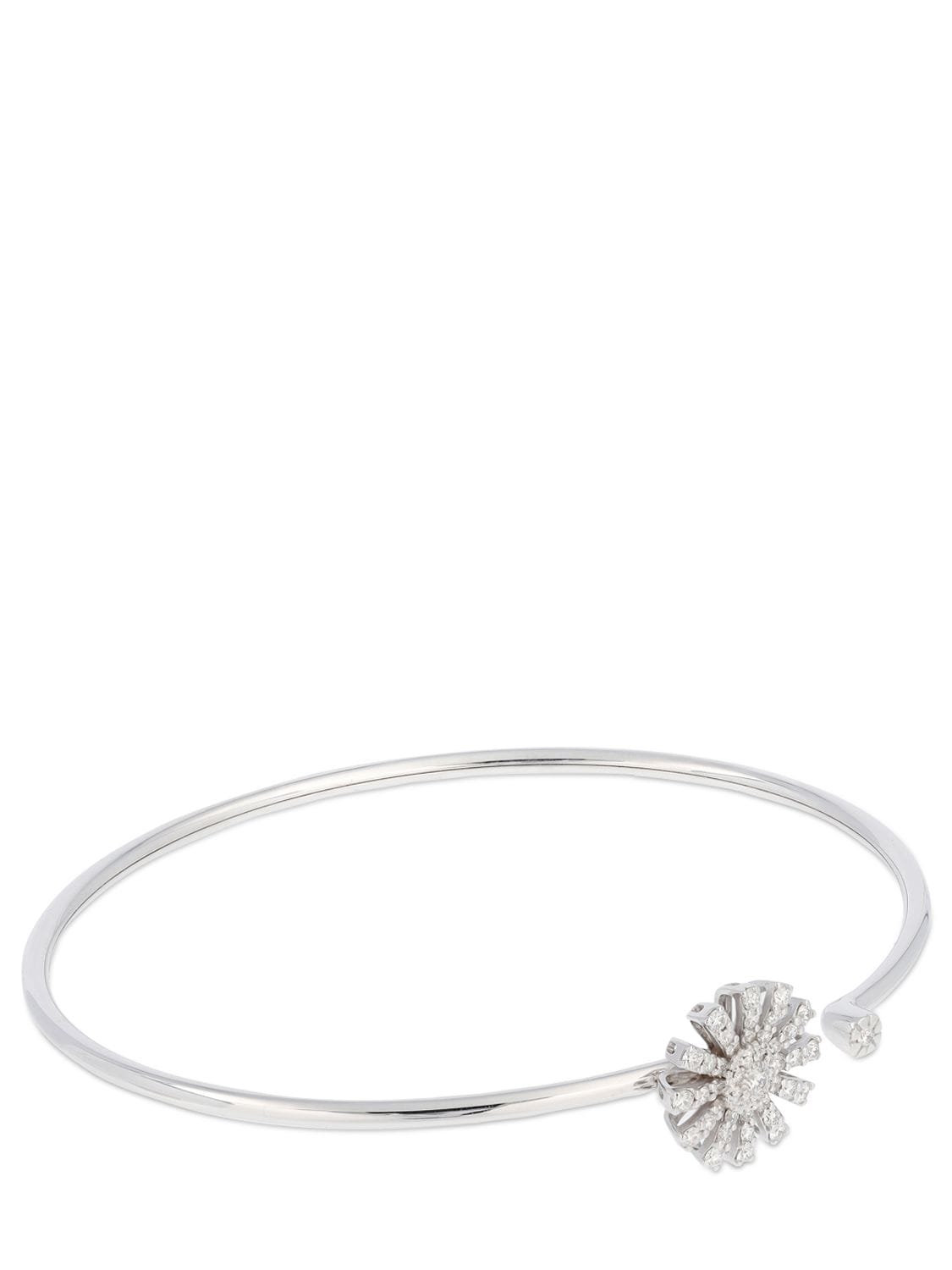 Shop Damiani Margherita 18kt Gold & Diamond Bracelet In Silver,diamond