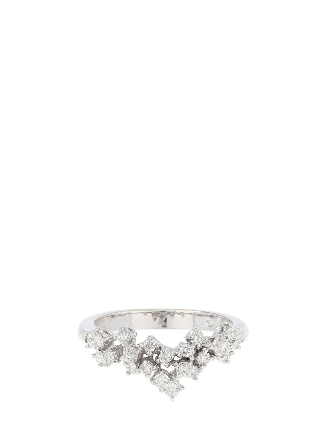 Shop Damiani Mimosa 18kt Gold & Diamond Ring In Silver,diamond