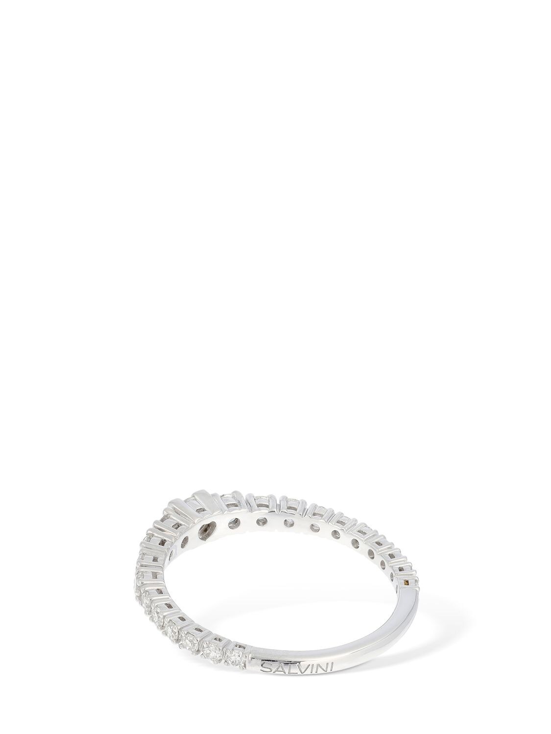 Shop Salvini Battito 18kt Gold & Diamond Ring In Silver,diamond