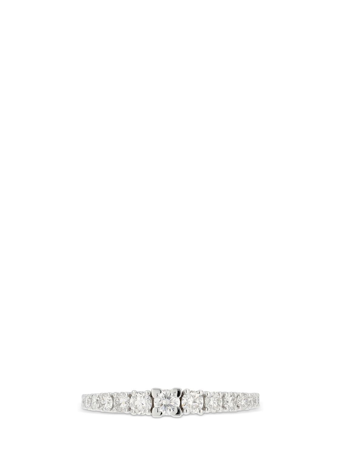 Shop Salvini Battito 18kt Gold & Diamond Ring In Silver,diamond