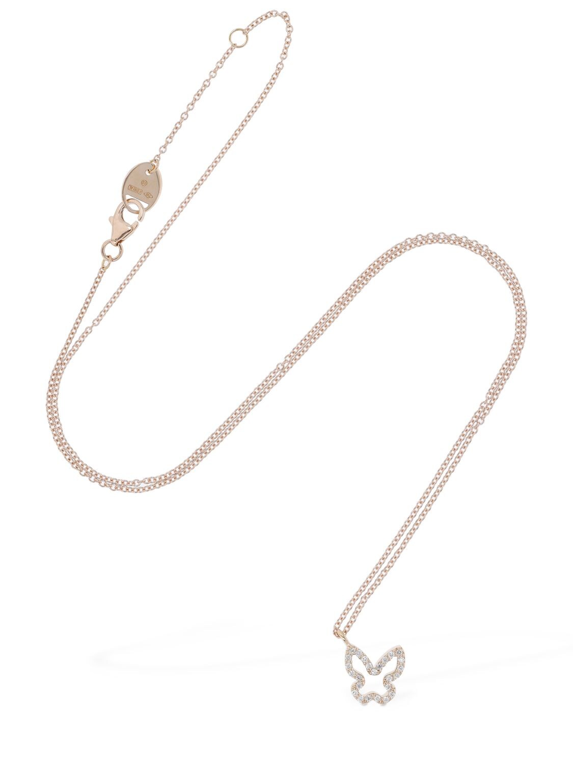 Shop Salvini I Segni 18kt & Diamond Charm Necklace In Rose,diamond