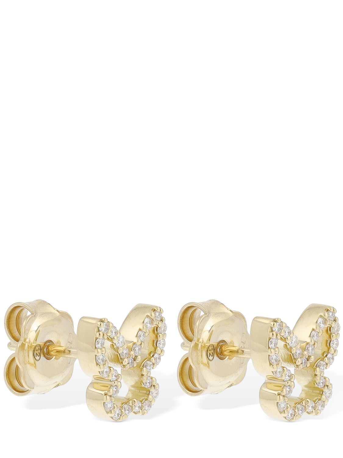 SALVINI I SEGNI 18K & DIAMOND BUTTERFLY EARRINGS 