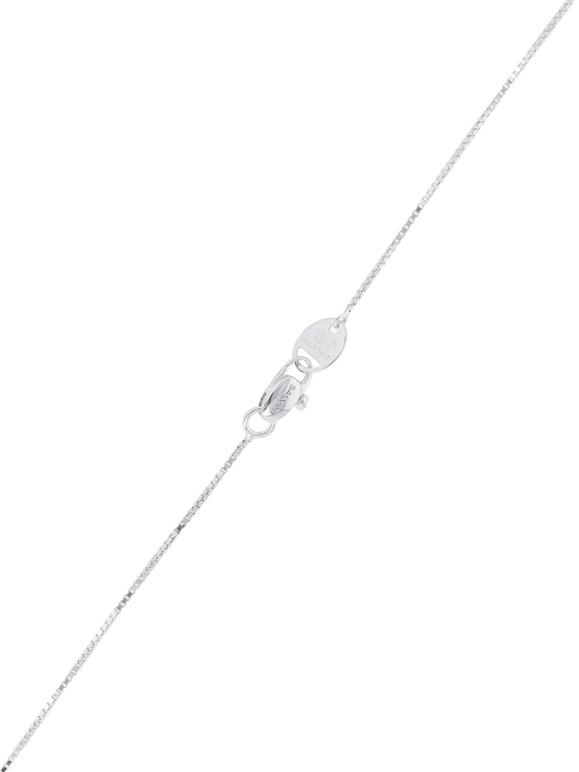 Shop Salvini I Segni 18kt & Diamond Charm Necklace In Silver,diamond