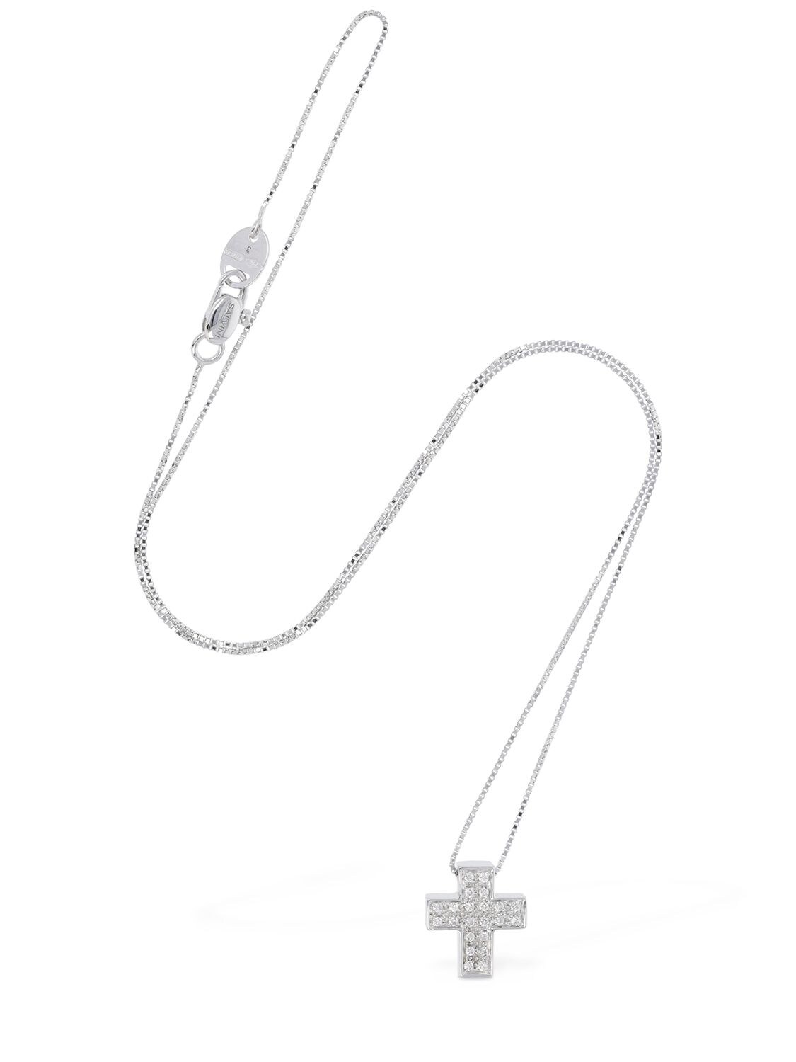 Shop Salvini I Segni 18kt & Diamond Charm Necklace In Silver,diamond