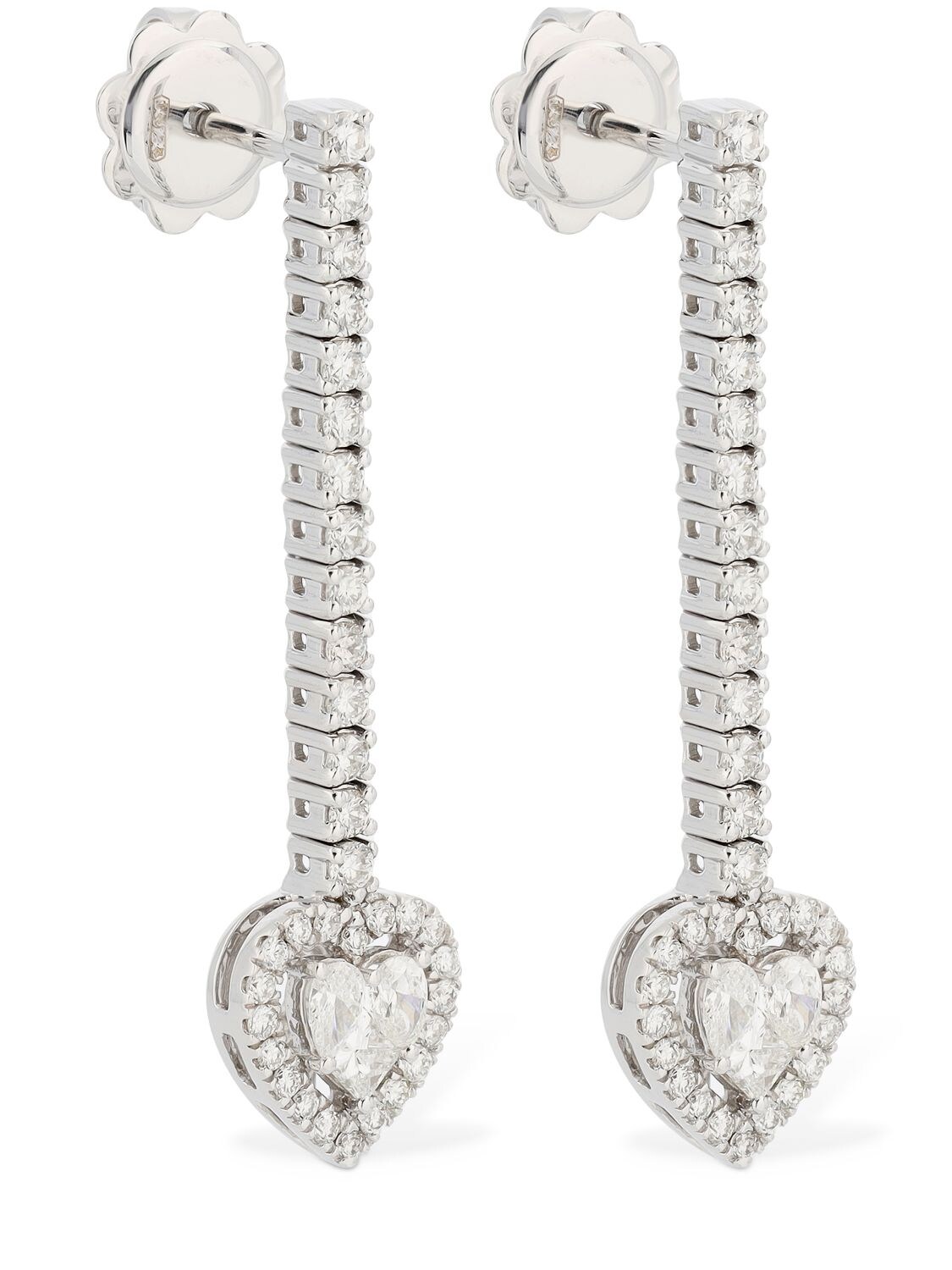 Shop Salvini Magia 18kt Gold & Diamond Drop Earrings In Silver,diamond