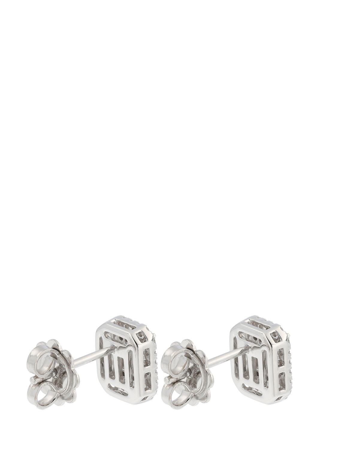 Shop Salvini Magia 18kt Gold & Diamond Stud Earrings In Silver,diamond