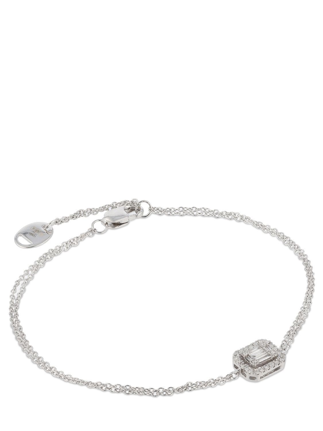 Shop Salvini Magia 18kt Gold & Diamond Bracelet In Silver,diamond