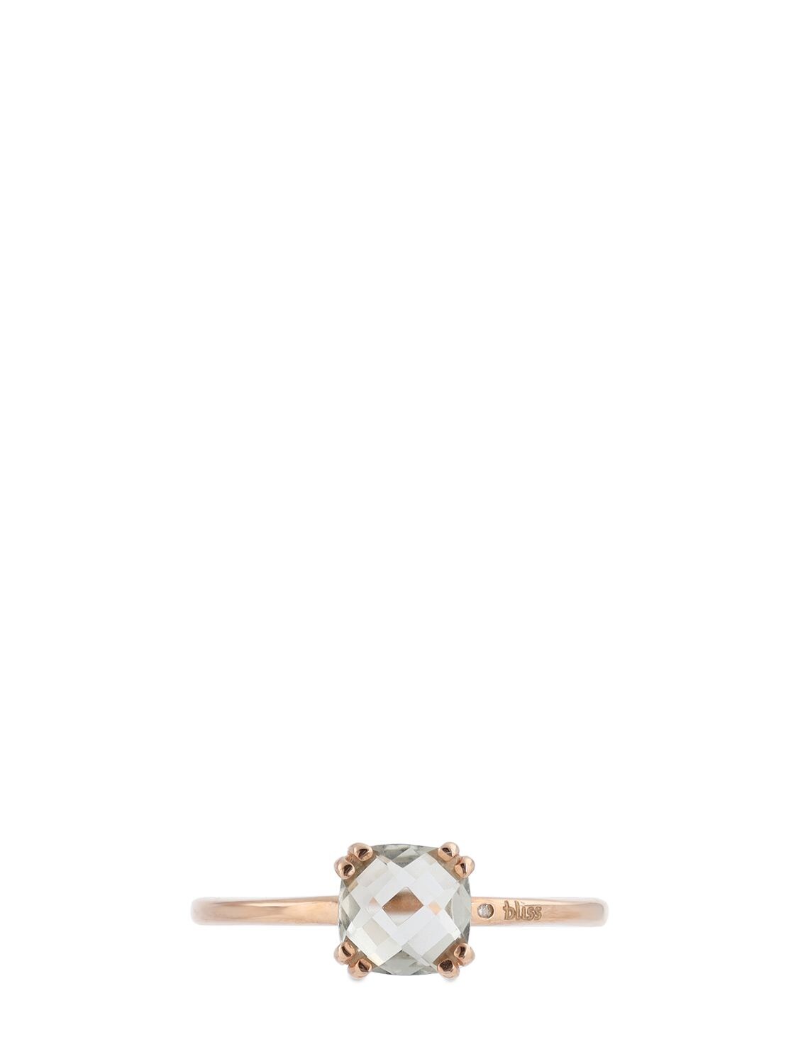 Shop Bliss Joy Candy 9kt Gold & Amethyst Ring In Rosegold,green