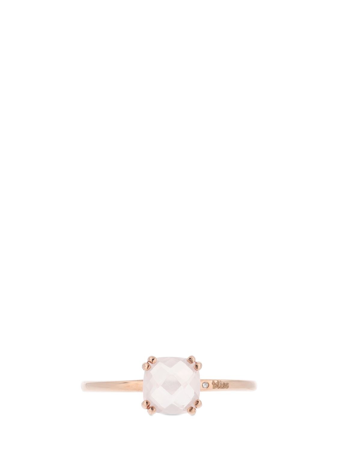 Shop Bliss Joy Candy 9kt Gold & Quartz Ring In Rotgold,rosa