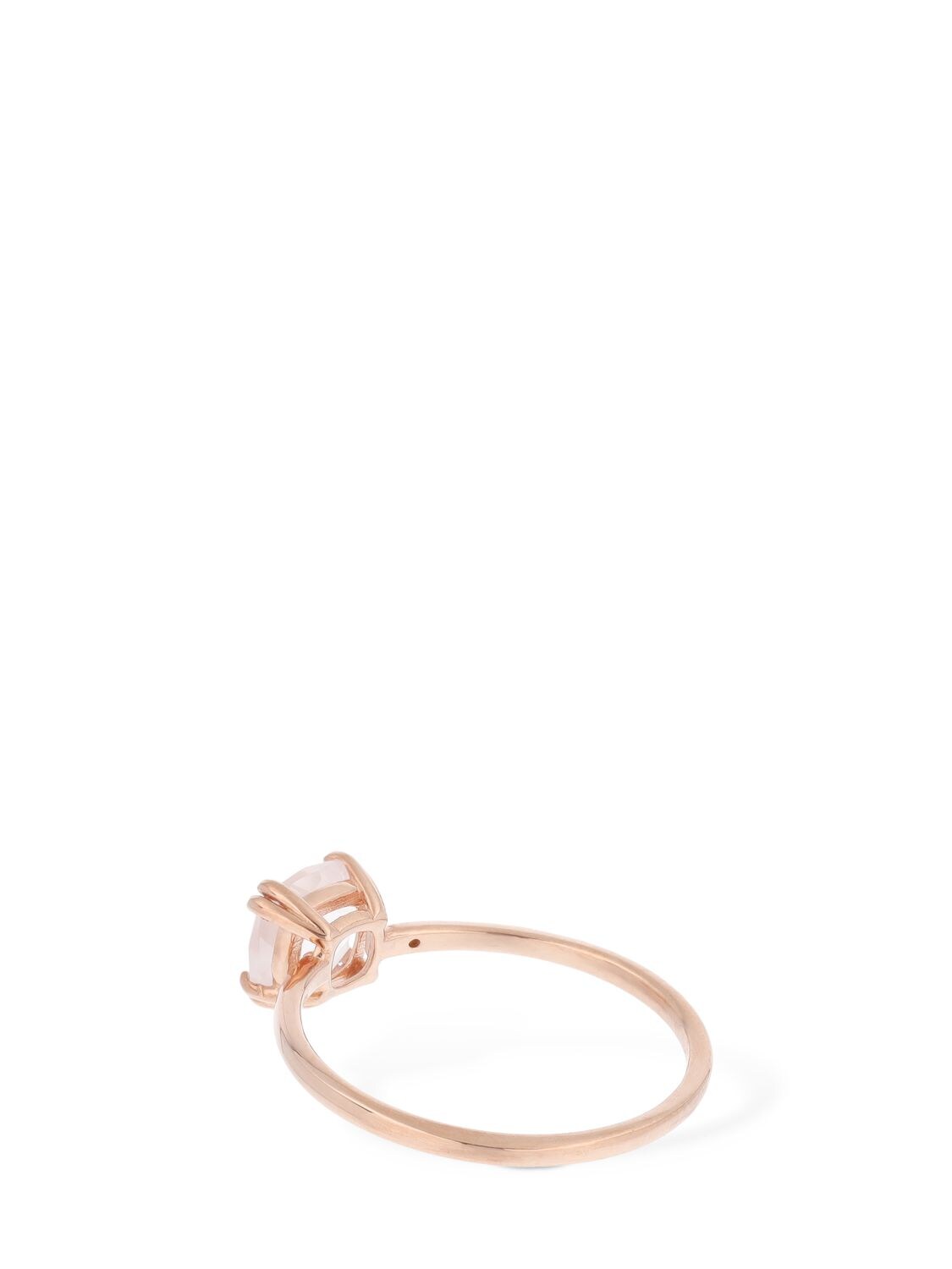 Shop Bliss Joy Candy 9kt Gold & Quartz Ring In Rotgold,rosa