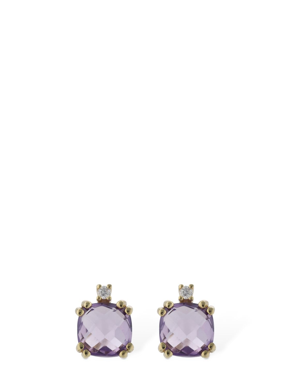 Bliss Joy Candy 9kt Gold & Amethyst Earrings