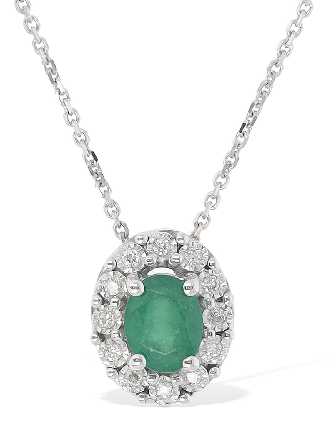 Bliss Regal 18kt Diamond & Emerald Necklace