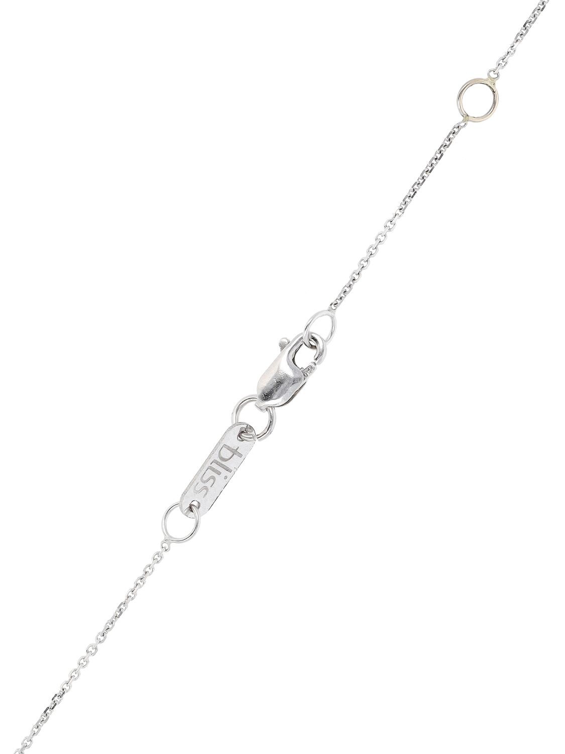 Shop Bliss Rugiada 18kt Gold & Diamond Necklace In Silver,diamond